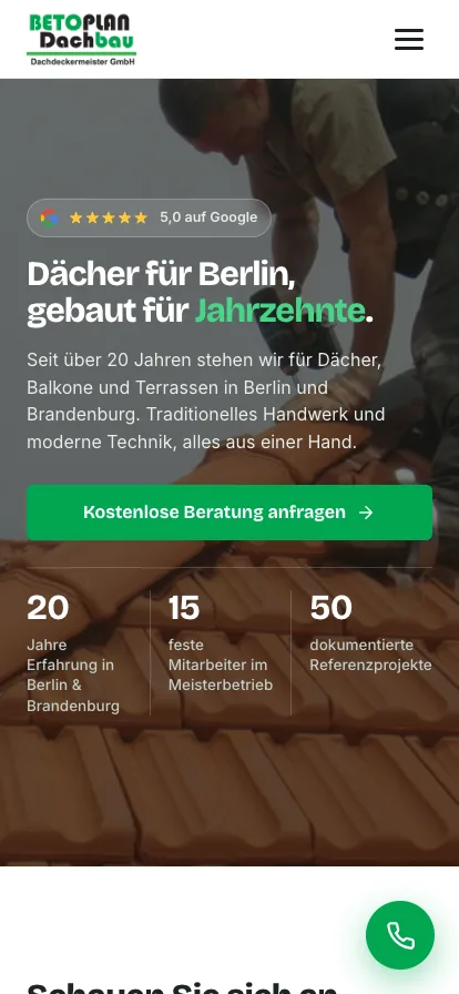 Betoplan Dachbau Dachdecker Berlin Mobil